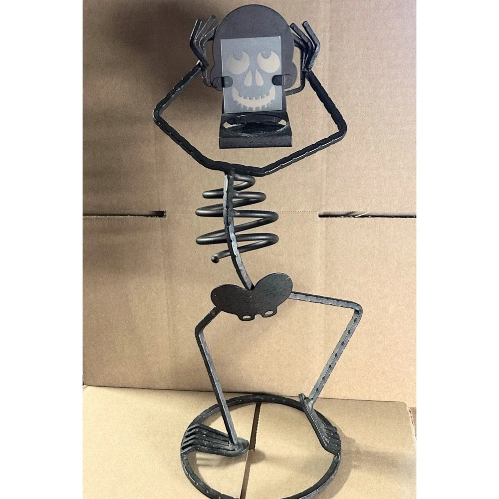 PartyLite Mr Bones Skeleton 15" Halloween Votive Candle Holder - Picture 5 of 9
